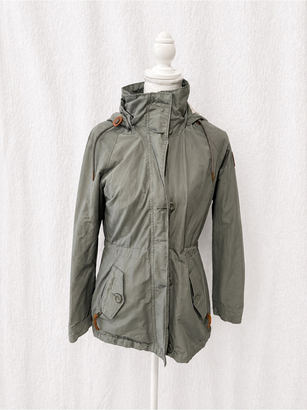 Women’s Olive Utility Jacket with Hood